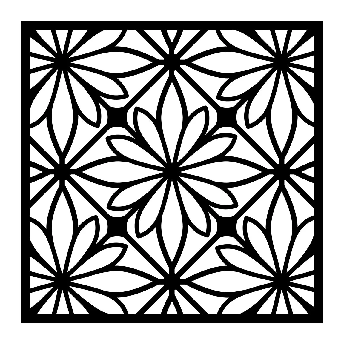 Star Flower Square Stencils — Plum Island Transfers